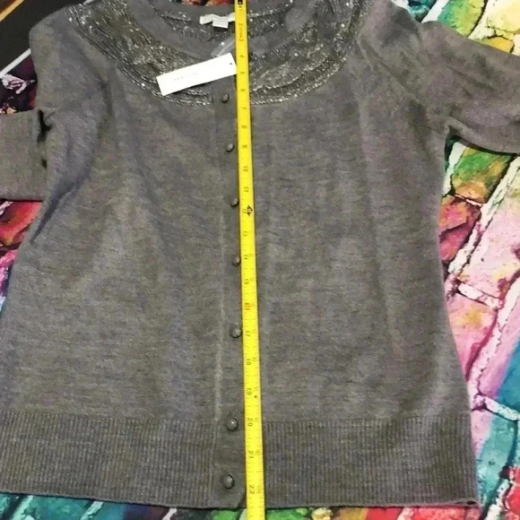 NY&C size small button up sweater cardigan gray - Picture 11 of 15